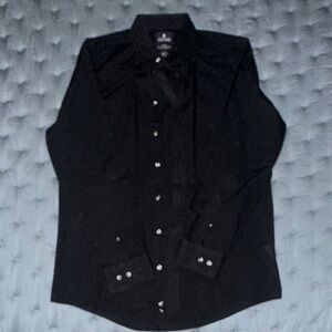 Stafford Men's Dark Casual Button Down Shirt